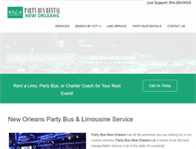 Tablet Screenshot of partybusrentalneworleans.com
